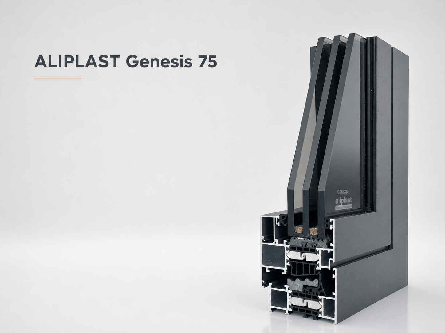 Profilo ALIPLAST Genesis 75 - Alluminio