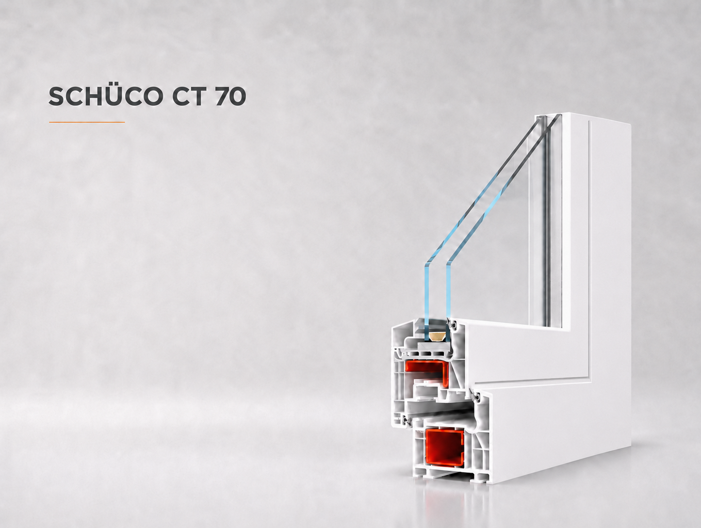 Profilo in PVC SCHÜCO CT 70 con vetrocamera